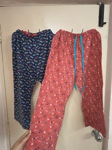Cute Printed Lounge Pants pack of 2