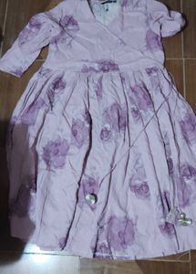 Beautiful Lavender Floral Kurta Set
