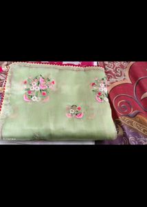 Embroidered Silk Saree