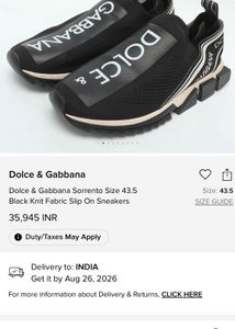 Dolce & Gabbana Black Knit Slip-On Sneakers