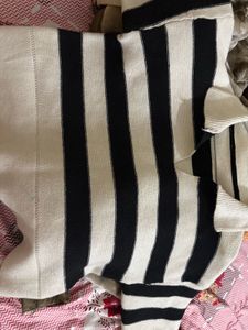 Striped Knit Crop Sweater