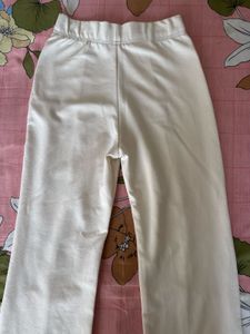Cream Bell Bottom Pants