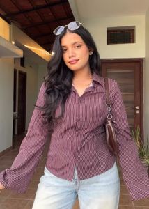 Striped Button-Down Shirt