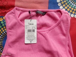 Hot Pink Ruched Drawstring Dress