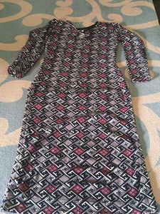 Patterned Long Sleeve kurti...full stretchable fab