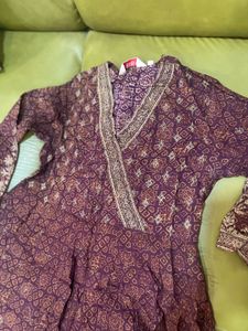 biba new Maroon Printed Anarkali gown