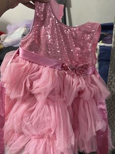 Sparkly Pink Sequin & Tulle Dress