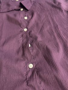 Elegant Purple Button-Up Blouse