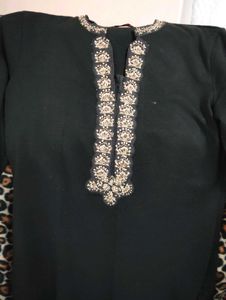 Embroidered Black Tunic