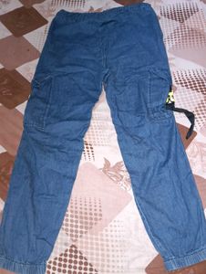 Stylish Denim cargo jumpsuit