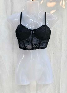 301110. Black Lace Corset Bralette