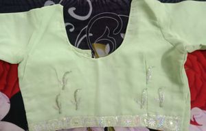 Embroidered Pastel Green Blouse