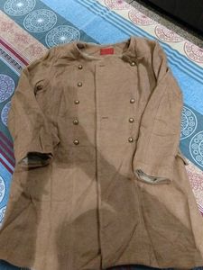 Stylish Tan Double-Breasted Coat