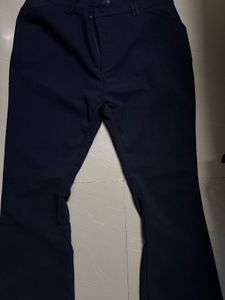 Navy Floral Lace-Up Top and linen Bottom