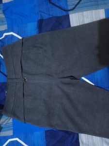 Stylish Grey Trousers with Belt Detail