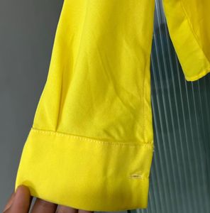 Vibrant Yellow Cold Shoulder Blouse 💛
