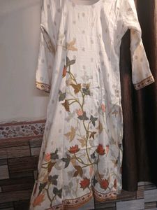 Floral Print Kurta With Dupatta Set
