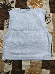 Grey Heart Print Tank Top