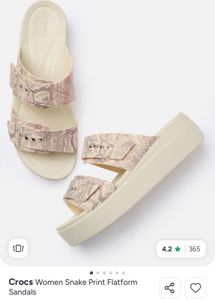 Crocs Snake Print Platform Sandals