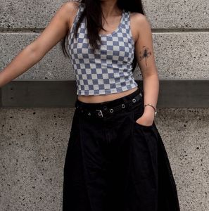 Checkered Crop Top