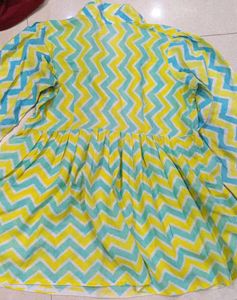 Vibrant Chevron Print Kurti