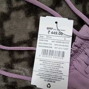 L size Lilac Ruffled Tie-Up Cami Top