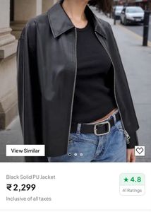 Black Faux Leather Moto Jacket