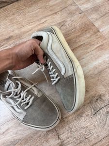 Vans Old Skool Grey distressed Suede Sneakers