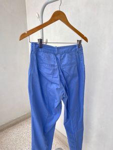 Blue Straight Leg Pants