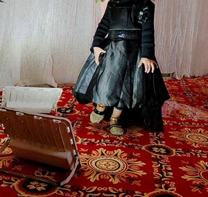 Girl Black High Low Frok