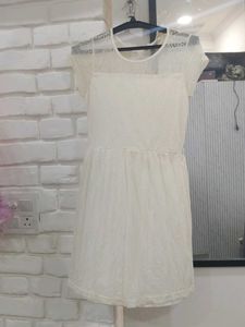 Elegant White Lace Mini Dress