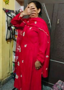 Elegant Red Kurta Set with Dupatta