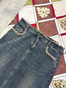 Retro Style Denim Skirt