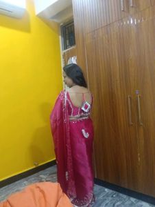 Elegant Red Embroidered Saree