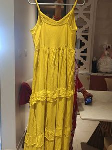 Yellow Ruffled Maxi Dress