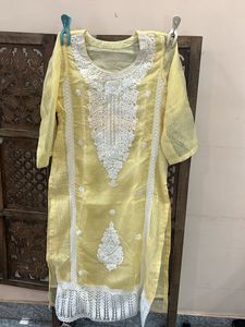 Elegant Yellow Embroidered Kurta