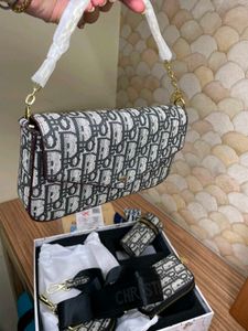 Dior Monogram Shoulder Bag Set