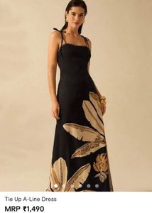 Savana  tie up a line dress