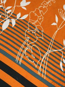 Vibrant Orange Floral Bedding Set