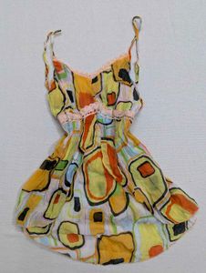 Vintage Y2K Abstract Geo-Print Pelum Top