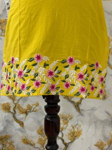Vibrant Yellow Embroidered Co-Ord Set