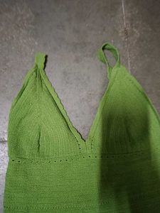 Green Crochet Halter Top