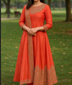Embroidered long frock