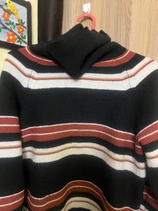 Striped Turtleneck Sweater