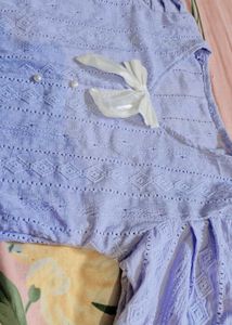 Cute Lavender Broderie Anglaise Top
