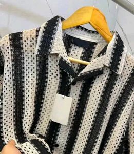 Men's Striped Crochet knited shirt XL size