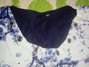 Blue Floral Print T-Shirt top