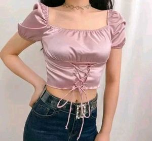 🌸Satin Corset Crop Top🪄