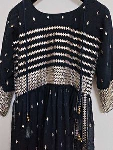 Elegant Black Sequin Ethnic kurta plazzo dupatta s