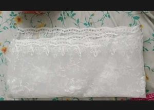 Elegant White Net Embroidered Dupatta